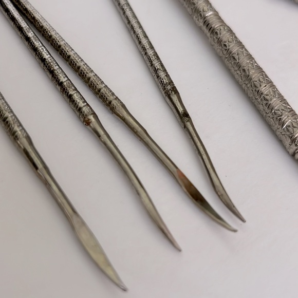 Vermillion Vintage Nut Bowl set / nutcracker and 4 nut pics - Functional Art - Picture 12 of 17